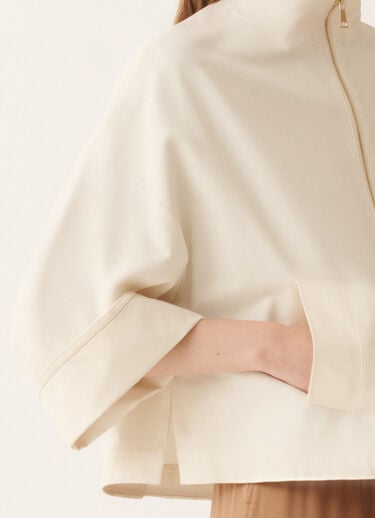 Fabiana Filippi Caban boxy en coton trench, beurre Beurre CTD266F422L9060000