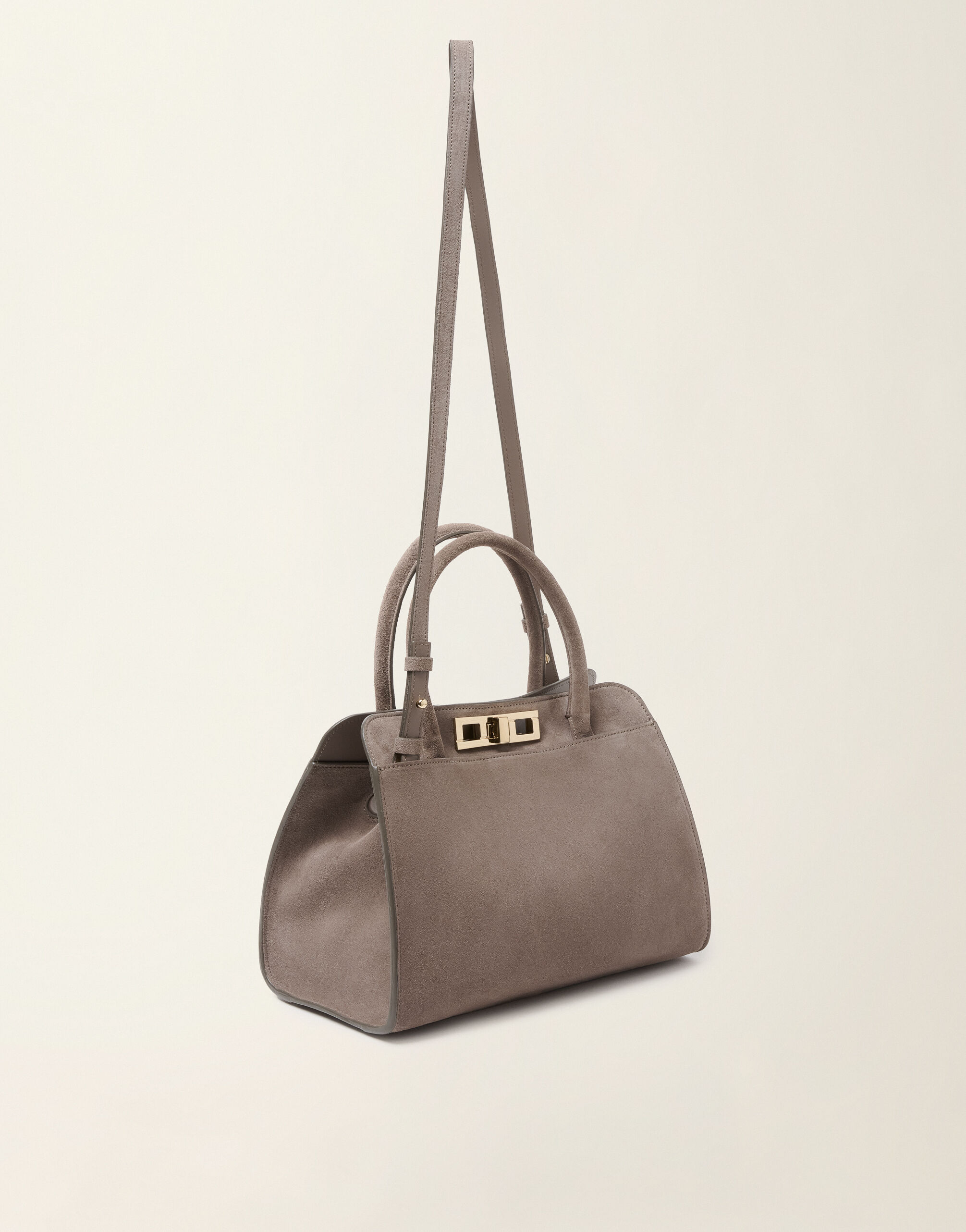 Fabiana Filippi Sac à main moyen en daim, moka meringue Moka meringue BGD216A852M5000000
