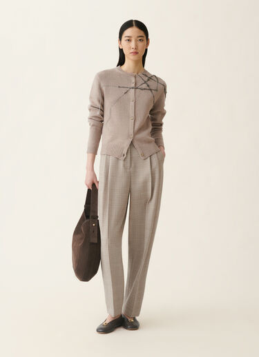 Cardigan in Platinum, moka meringa Fabiana Filippi Cardigan in Platinum, moka meringa Moka meringa MAD216F025M2870000