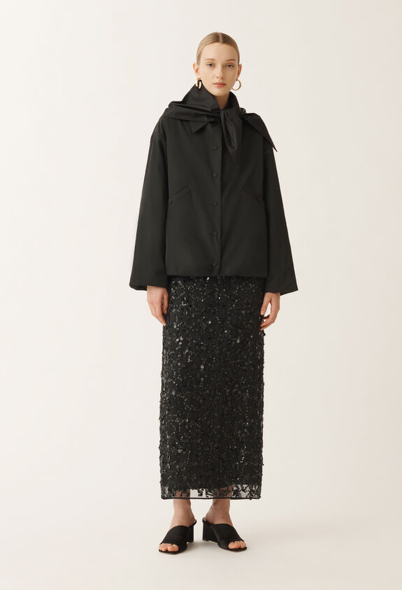Fabiana Filippi Veste Coach en taffetas technique, noir NOIR CTD265F247L1930000