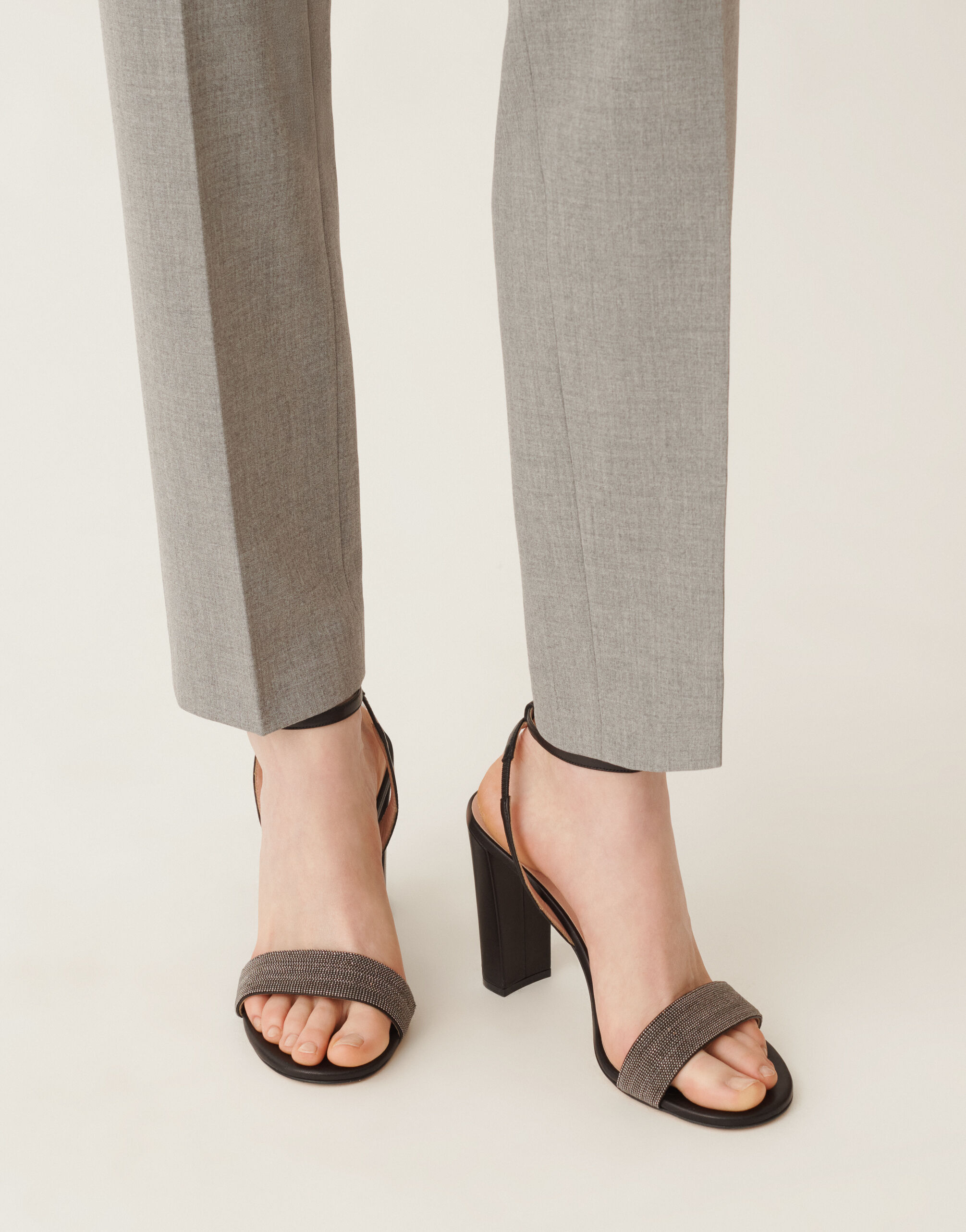 Nappa leather sandals, black for Women | Fabiana Filippi®