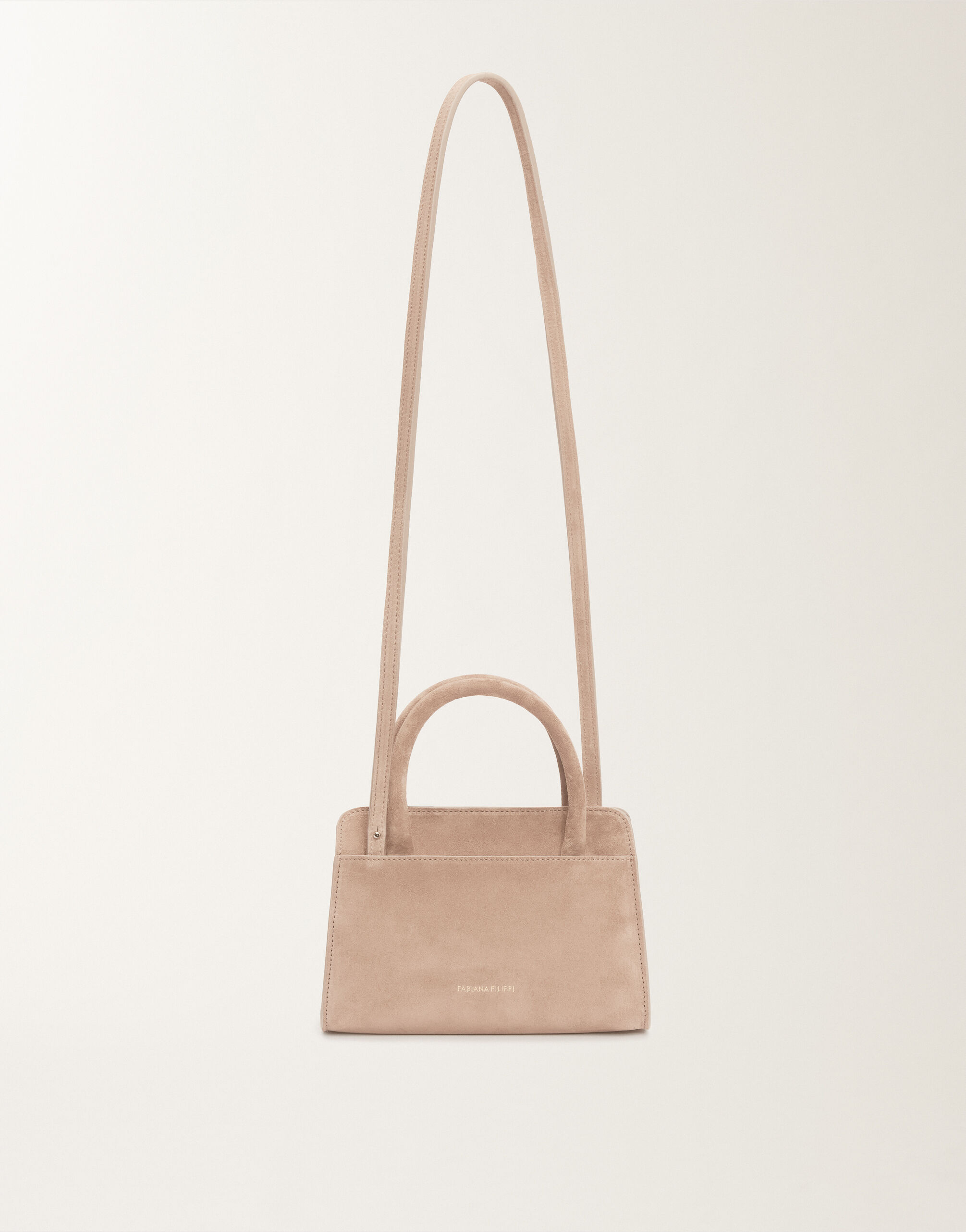 Small suede handbag, smoke pink for Women | Fabiana Filippi®