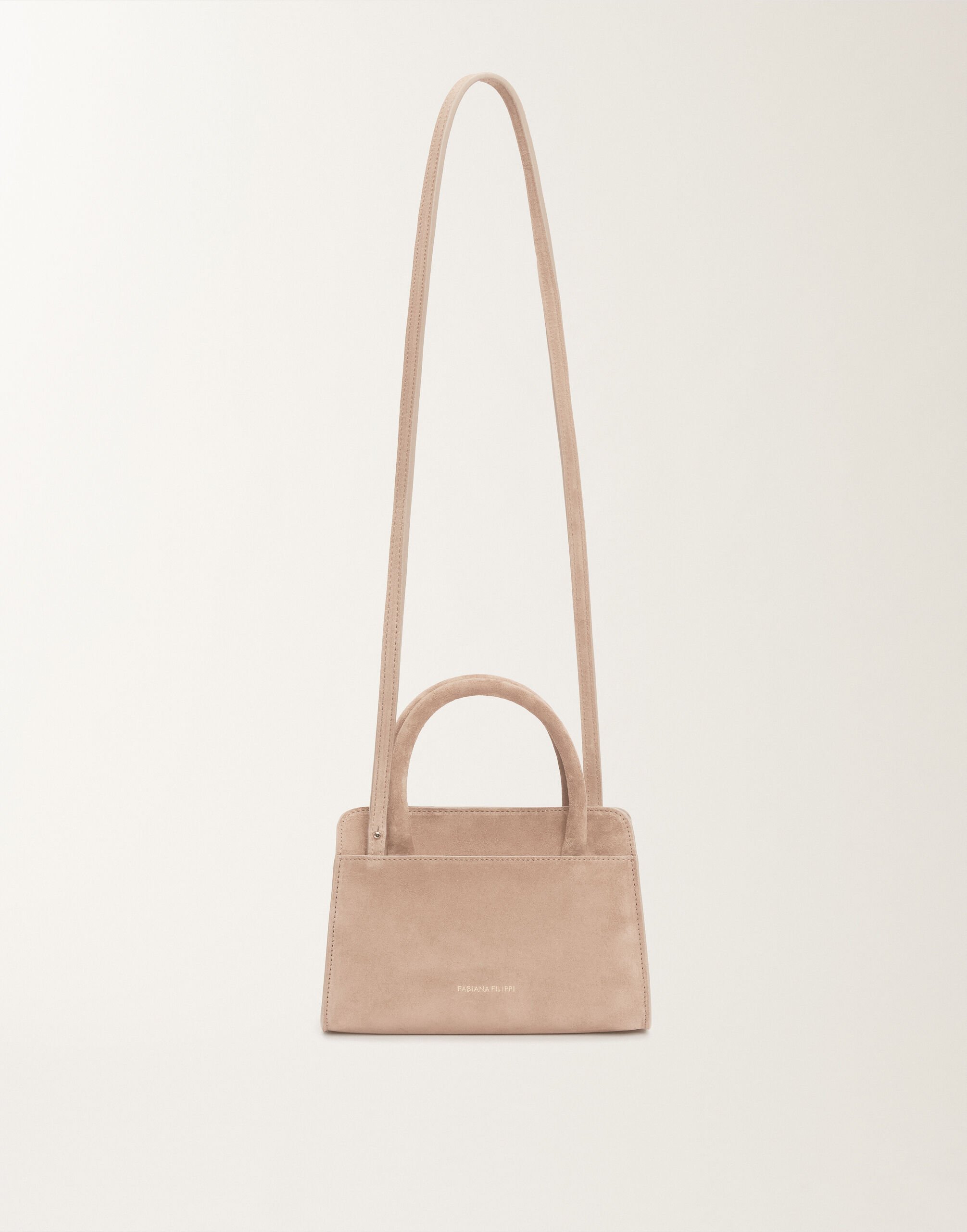 Fabiana Filippi Small suede handbag, smoke pink PINK BGD215A853L8070000