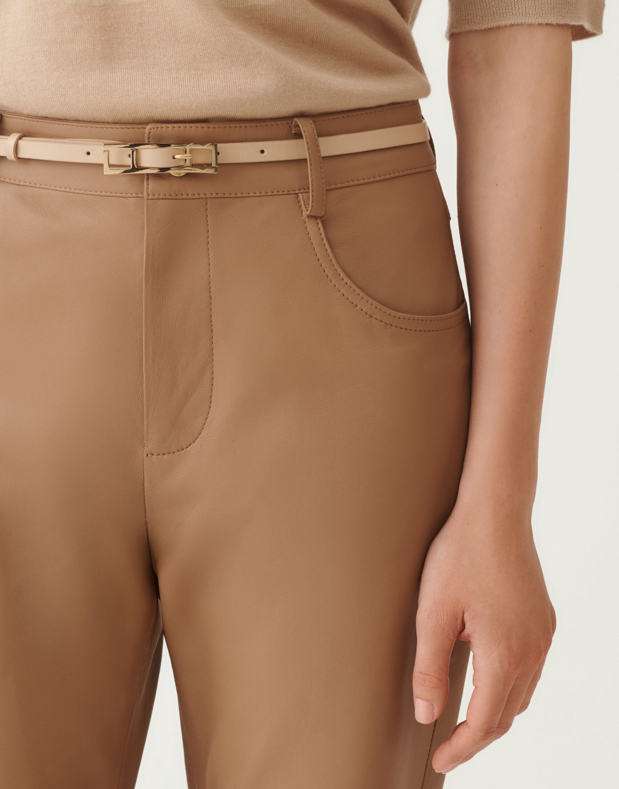 Fabiana Filippi Cinturón de piel de becerro, cuerda BEIGE AAD215A037L8030000