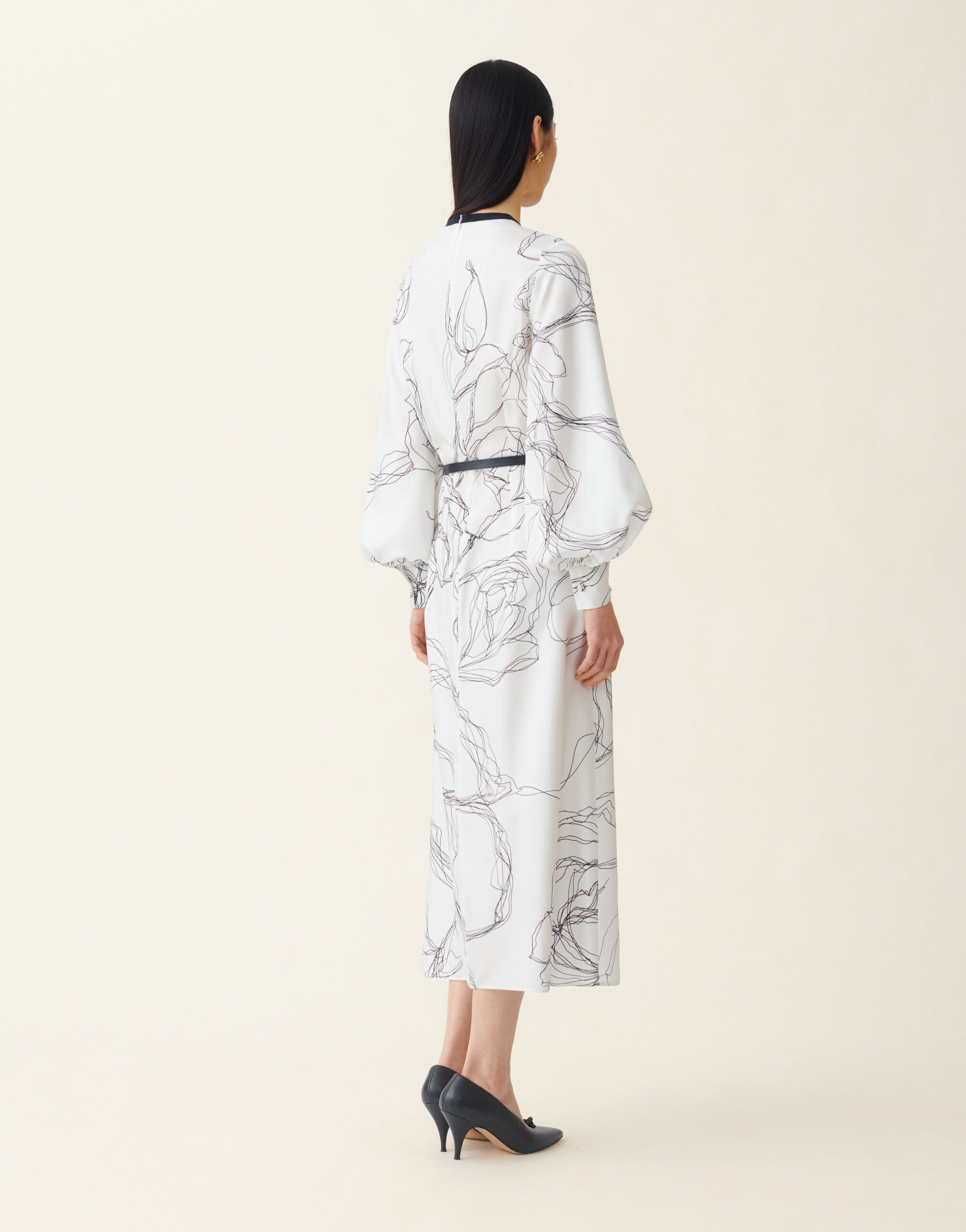 Robe en twill de soie, blanc Fabiana Filippi Robe en twill de soie, blanc Blanc ABD216F140M3480000