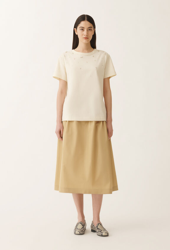 Fabiana Filippi T-shirt in jersey, vaniglia VANIGLIA JED275F278L3670000