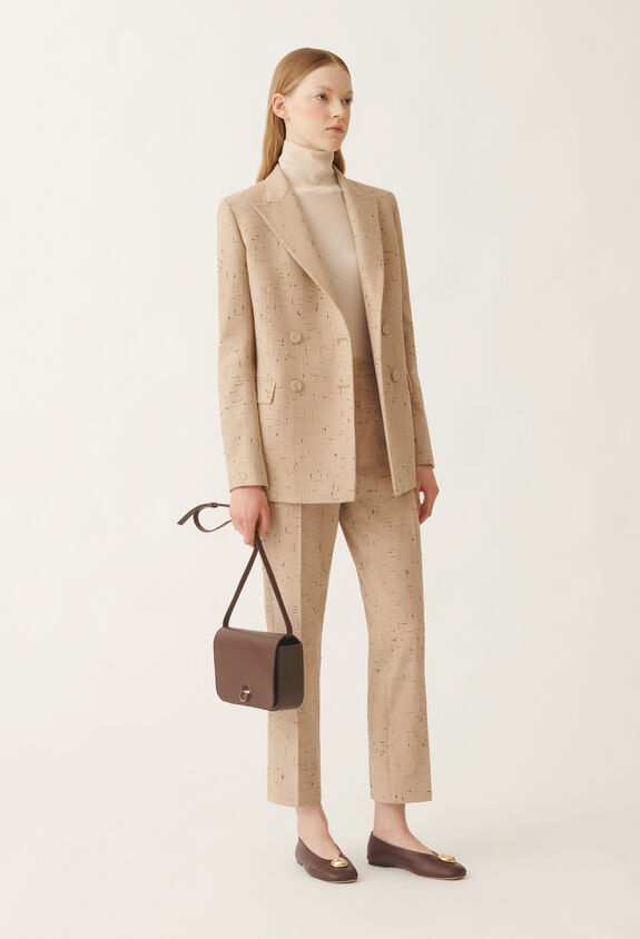 Fabiana Filippi Montefalco buttoned tailoring trousers, maple BEIGE PAD215F326D8920000