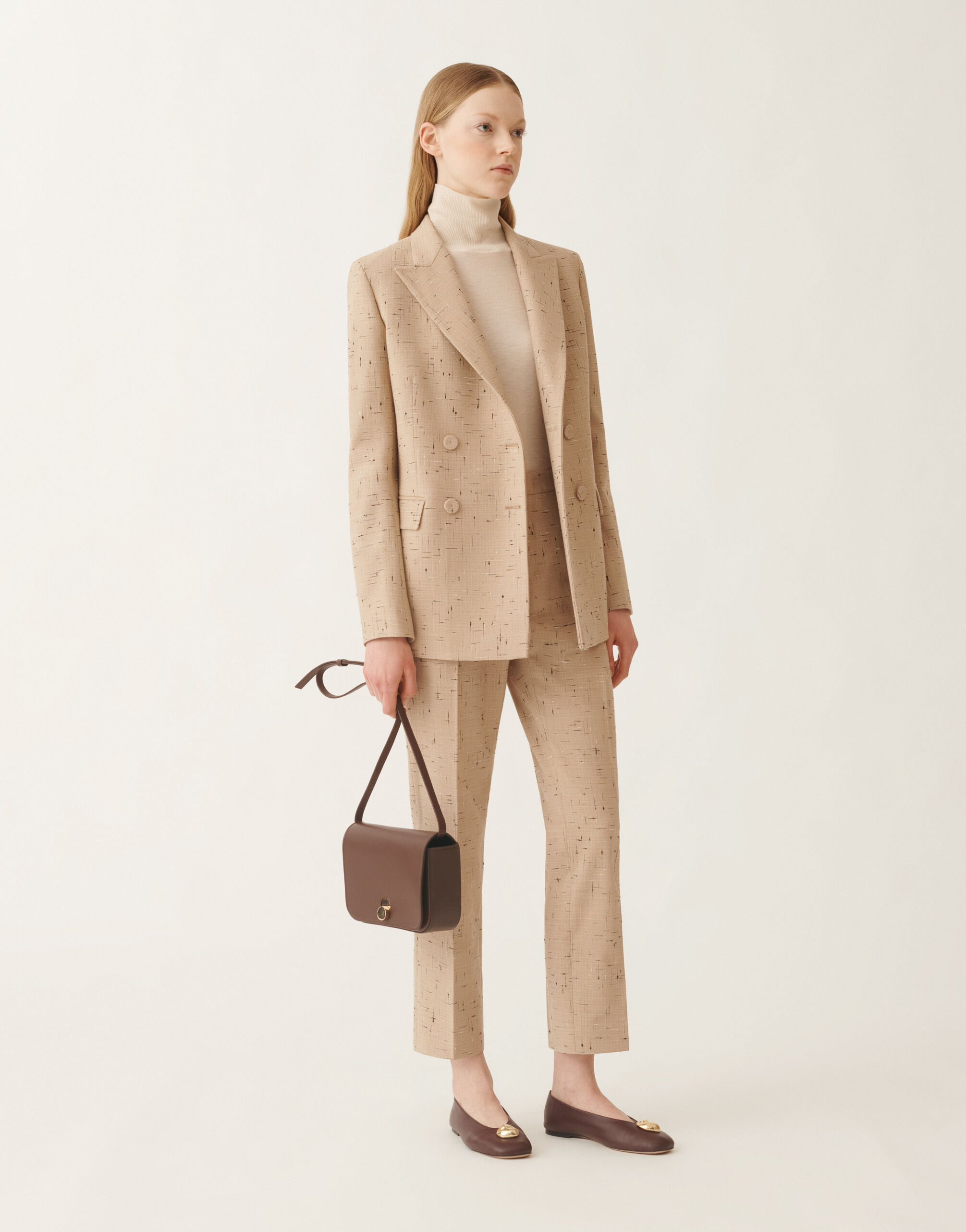 Fabiana Filippi Montefalco buttoned tailoring trousers, maple BEIGE PAD215F326D8920000