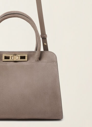Fabiana Filippi Petit sac à main en daim, moka meringue Moka meringue BGD216A853M5000000