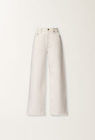 Fabiana Filippi Pantalone in denim, bianco WHITE PAD276F342M1380000