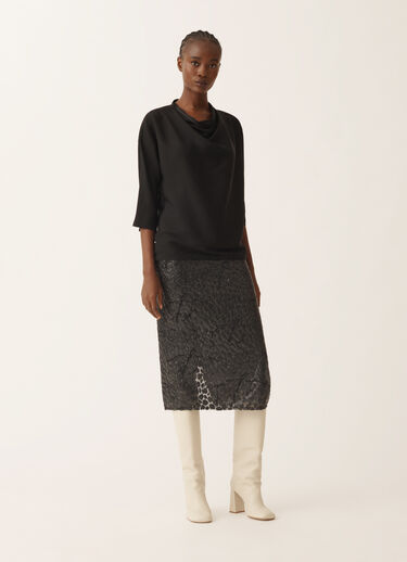 Fabiana Filippi Top in enver satin, black Black TPD225F843L7030000