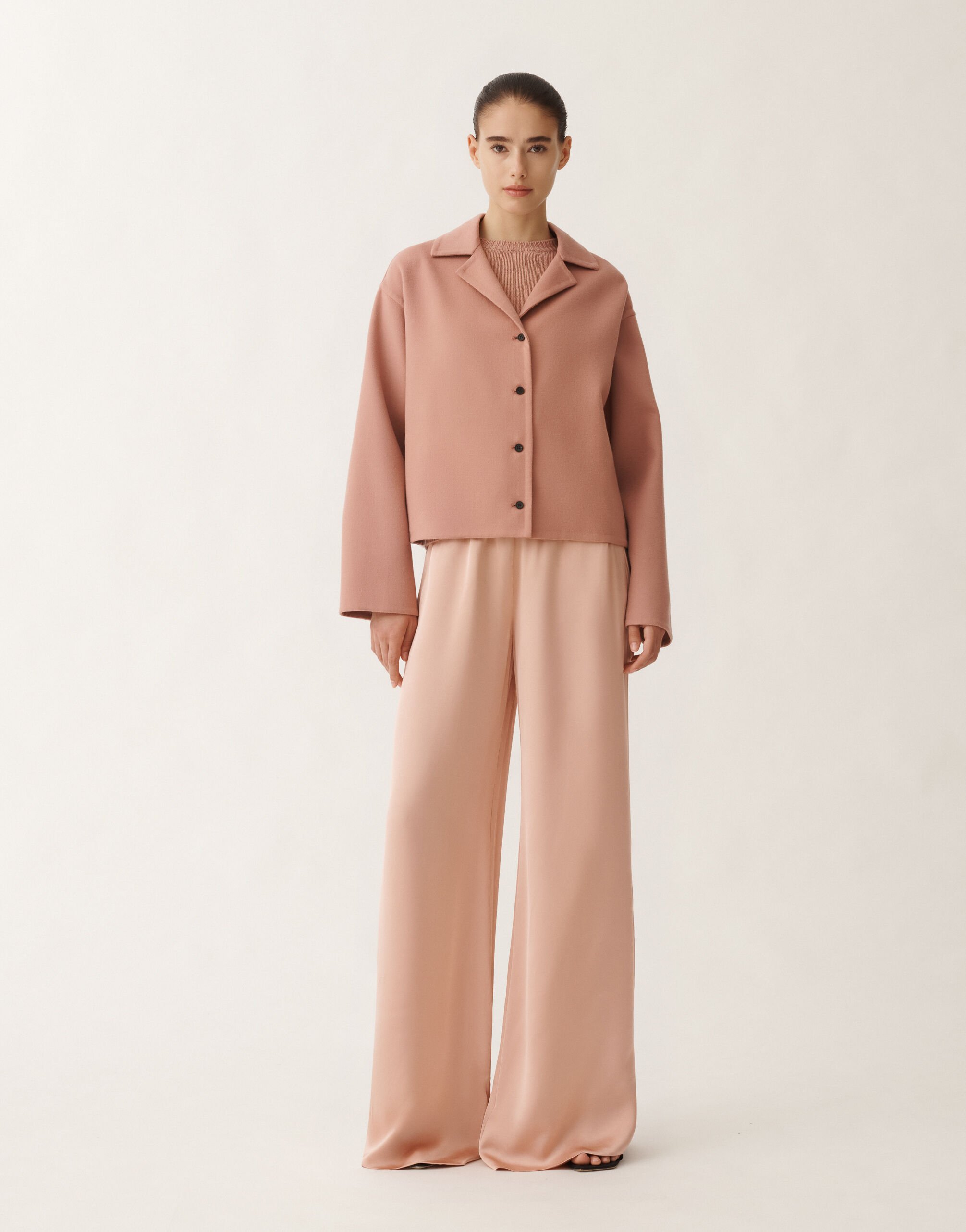Fabiana Filippi Jacke aus Double-Gewebe aus Wolle, blush ROSA CTD265F225D8040000