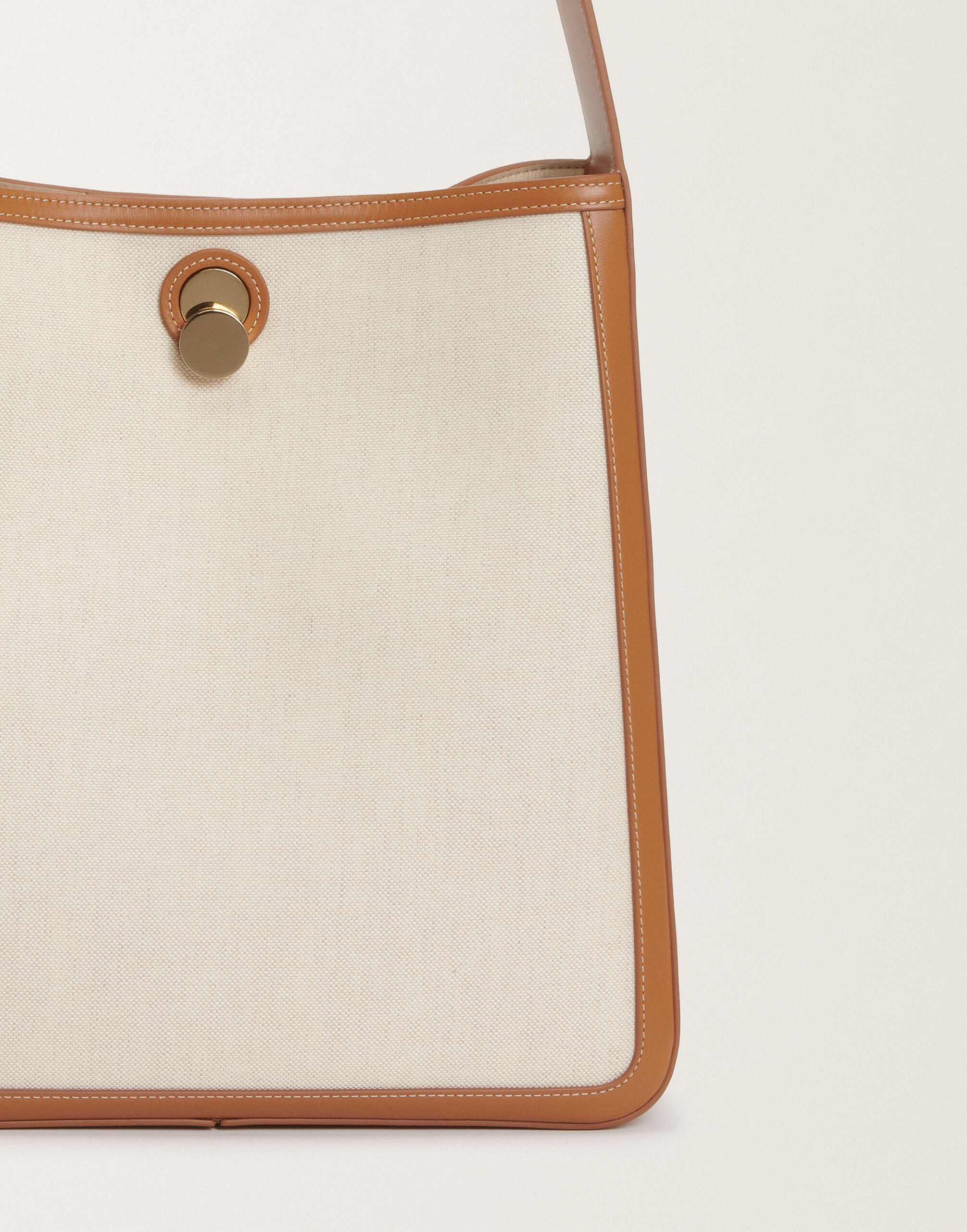 Fabiana Filippi Eclissi canvas and leather bag, tan BROWN BGD265A857L2150000