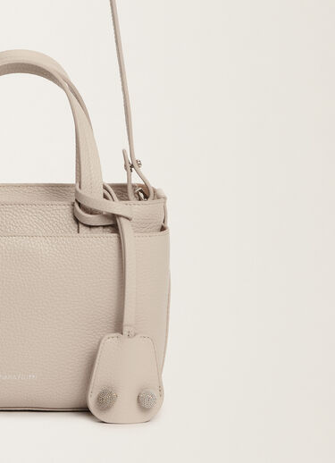 Fabiana Filippi Medium grained leather handbag, marble GREY BGD215A861L8040000