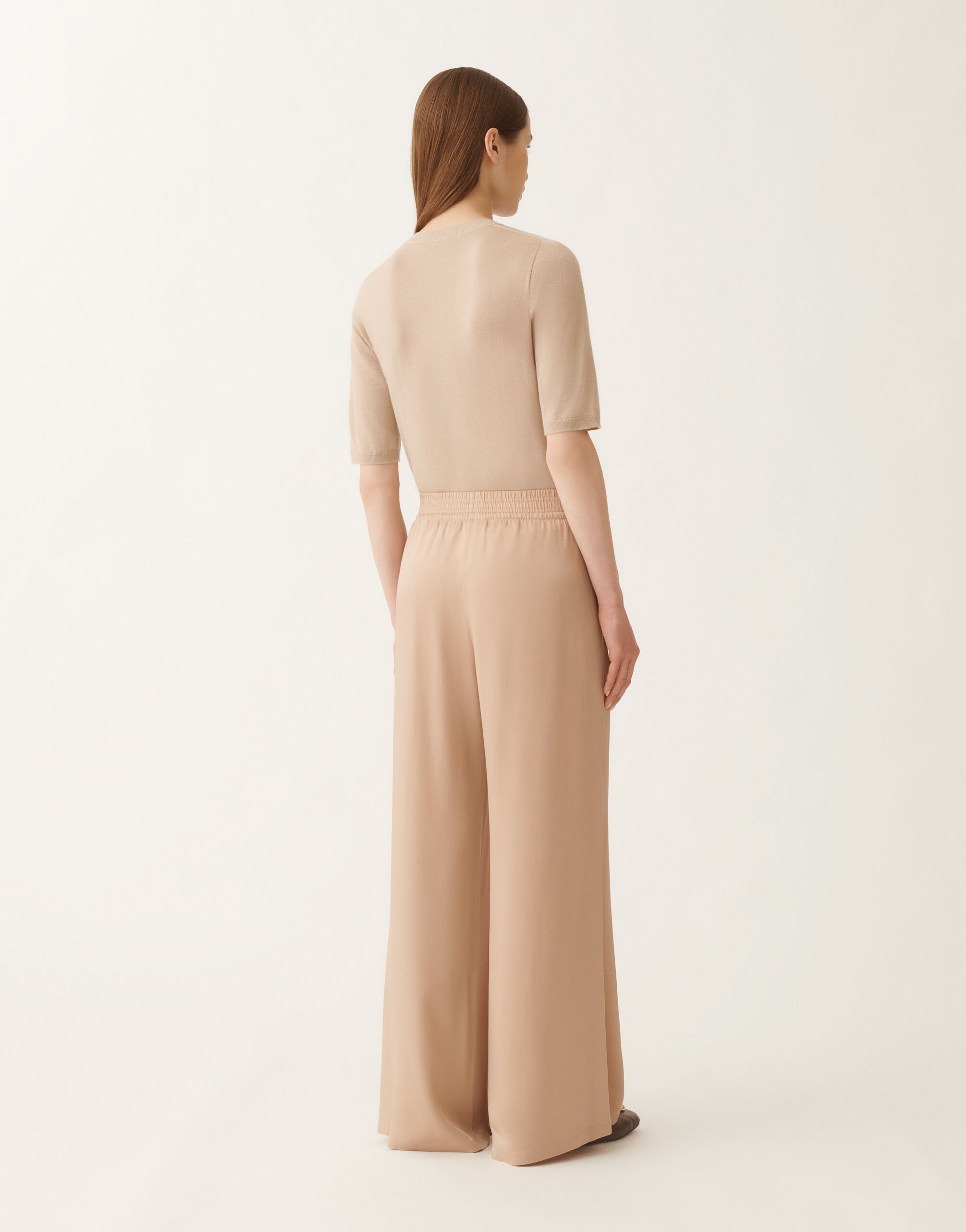 Fabiana Filippi Amelia envers satin trousers, maple BEIGE PAD215F291D9080000