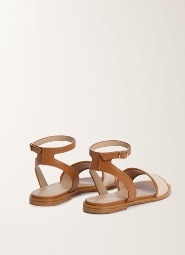 Fabiana Filippi Canvas and leather sandals, tan LEATHER ASD275A097L4090000