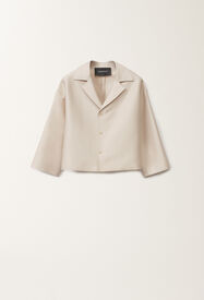 Fabiana Filippi Veste en coton et soie mikado, grège MARRON GCD265F232D7870000