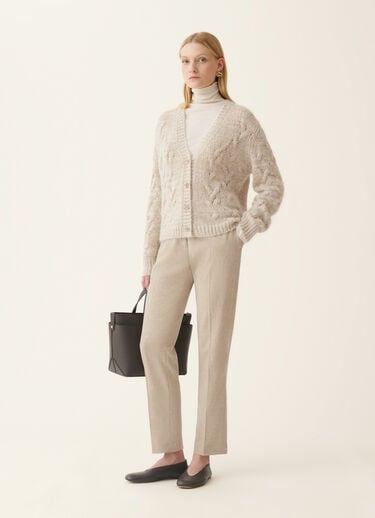 Regular-fit flannel trousers, greige Fabiana Filippi Regular-fit flannel trousers, greige Greige PAD226F326M3780000