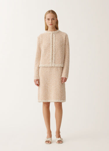 Fabiana Filippi Tweed-effect jacket, dusty pink and citrine PINK MAD265F139L1670000