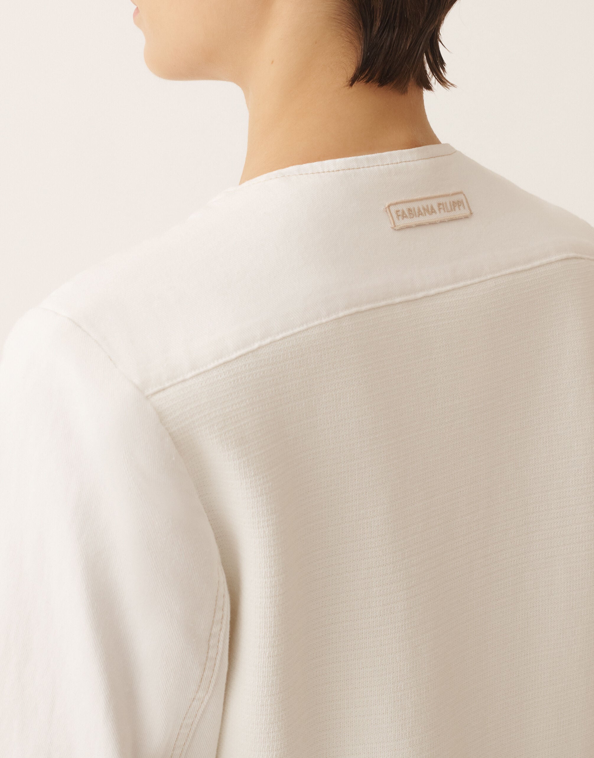 Denim jacket, white for Women | Fabiana Filippi®