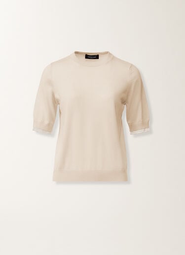 Fabiana Filippi Pullover aus Wolle und Baumwolle, Butterfarbe Butter MAD266F042L9300000