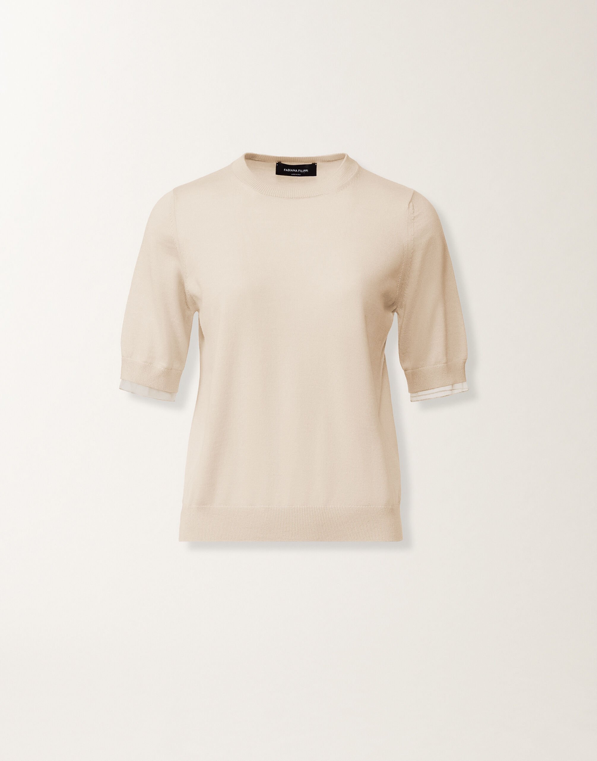 Fabiana Filippi Pullover aus Wolle und Baumwolle, Butterfarbe Butter MAD266F042L9300000