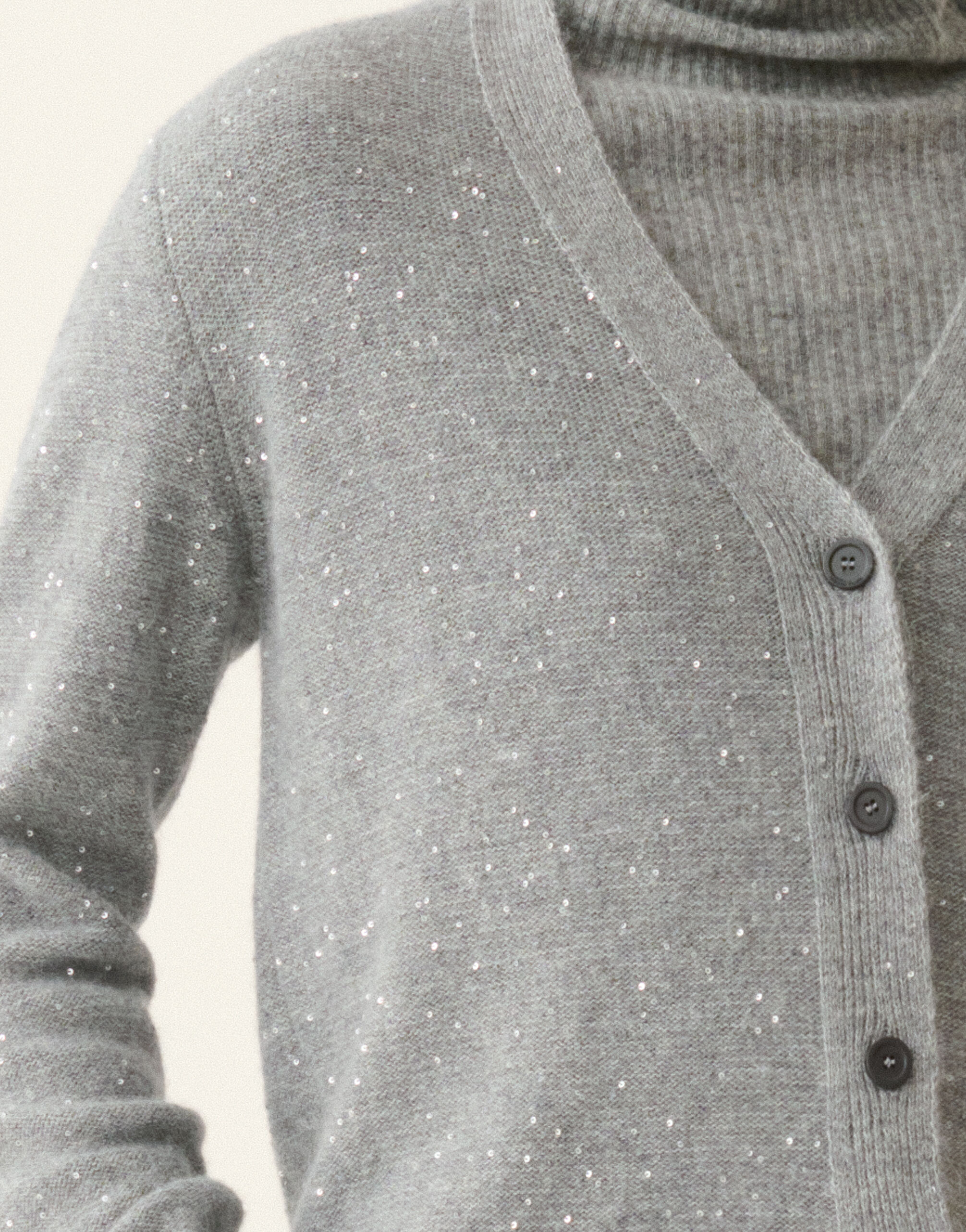Sequin cardigan, charcoal Fabiana Filippi Sequin cardigan, charcoal Charcoal MAD226F449D2960000