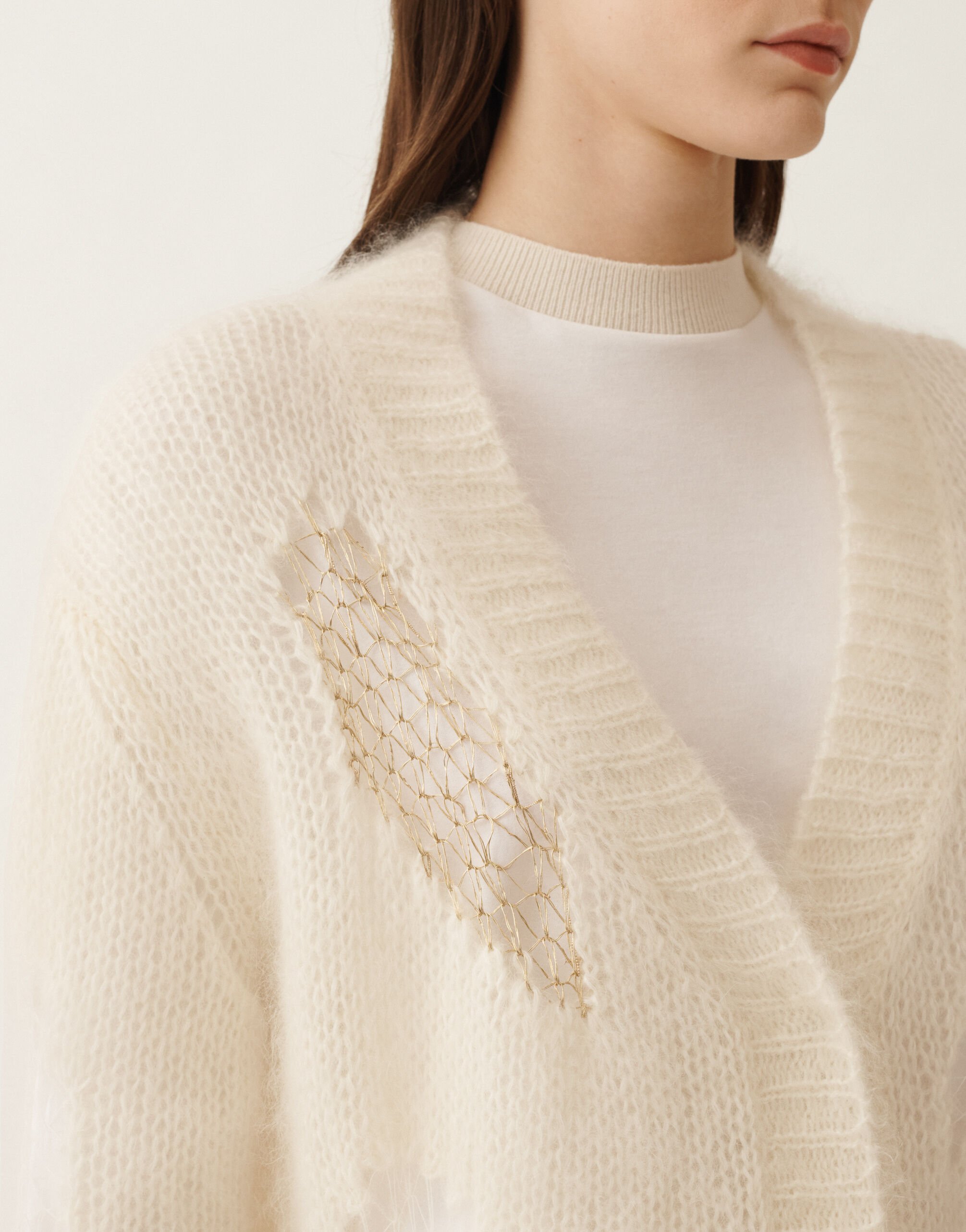Fabiana Filippi Mohair sweater, butter White MAD225F514L6330000