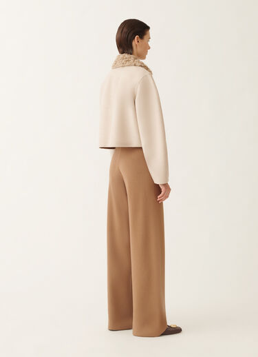 Fabiana Filippi Kurze Jacke aus Double-Wollgewebe, seilbraun und weidenfarben Beige CTD215F261L5110000