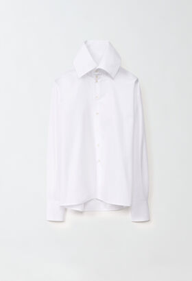 Fabiana Filippi POPLIN BASIC SHIRT WITH STAND UP HIGH COLLAR BLACK CTD214F382D7520000