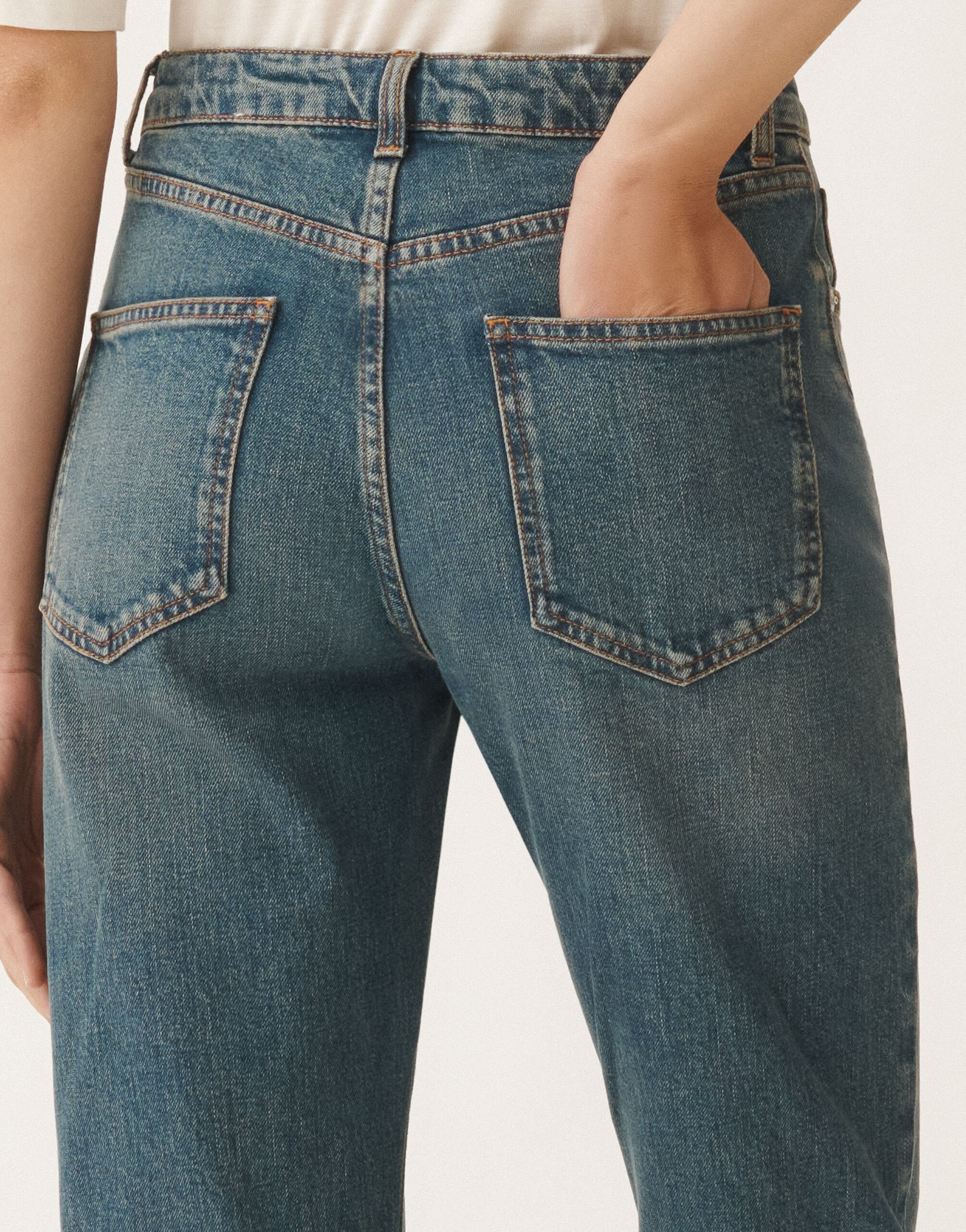 Fabiana Filippi Narni 5-pocket denim trousers, vintage blue BLUE PAD265F328L1820000