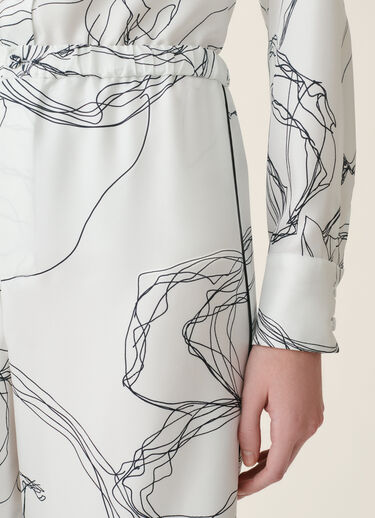 Pantalon en twill de soie, blanc Fabiana Filippi Pantalon en twill de soie, blanc Blanc PAD216F315M3030000