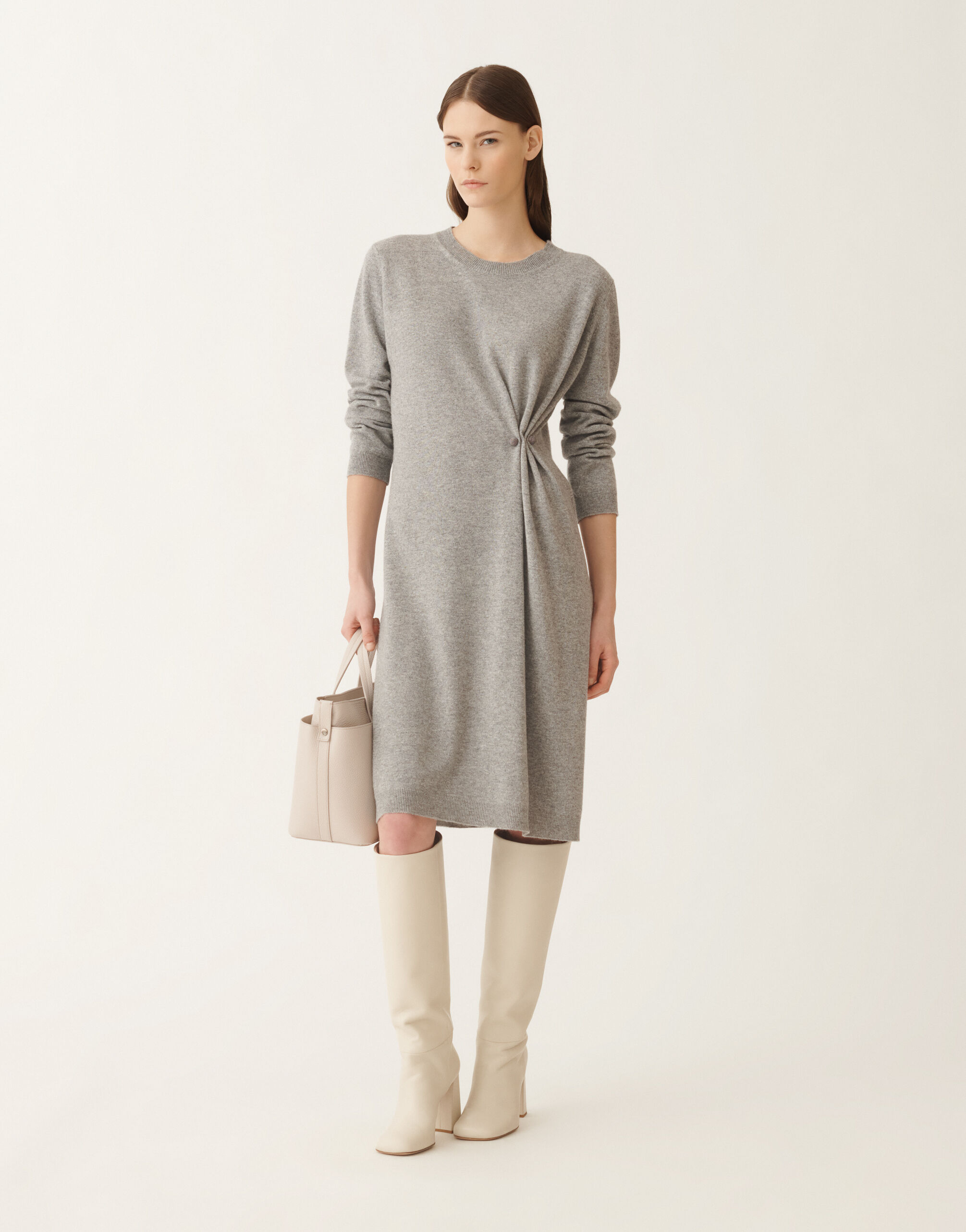 Fabiana Filippi Platinum dress, rock grey GREY ABD215F141L5170000
