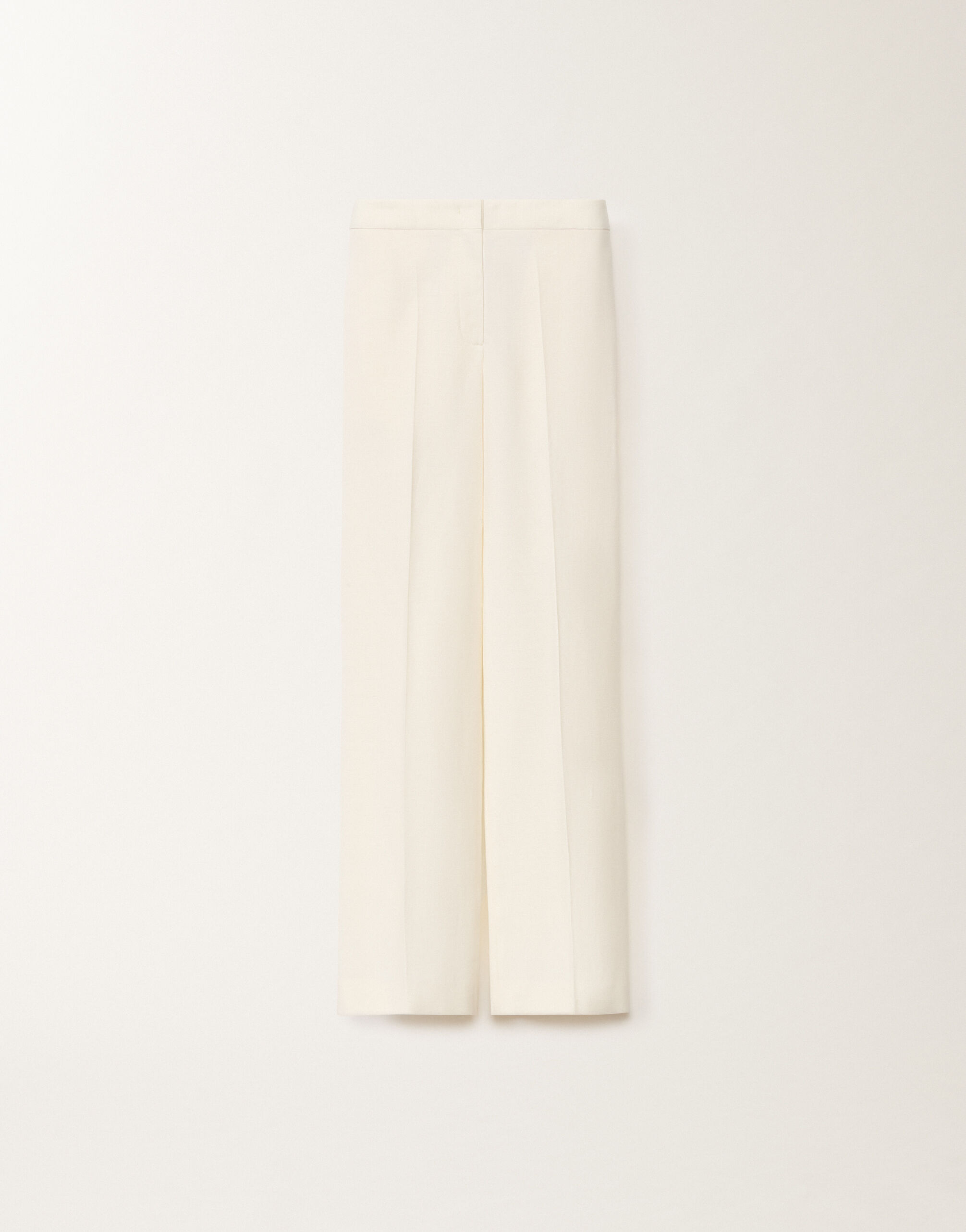 Fabiana Filippi Hose Deruta aus Geflecht in Wolle und Leinen, vanillefarben WEISS PAD265F320D8220000