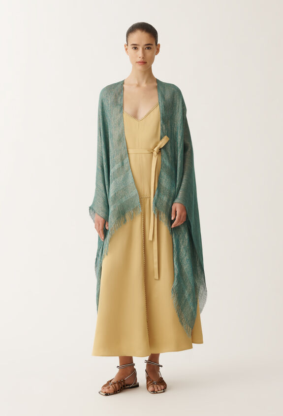 Fabiana Filippi Viscose cape, teal TURQUOISE SAD275A002L4030000