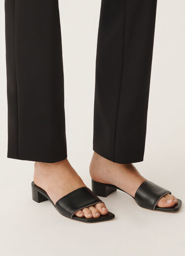 Fabiana Filippi Calfskin sandals with heel, black BLACK ASD275A872L4120000
