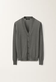 Fabiana Filippi Cardigan aus Kaschmir und Seide, granitfarben GRAU MAD265F008N9070000