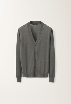 Fabiana Filippi Cardigan aus Kaschmir und Seide, granitfarben GRAU MAD265F008N9070000