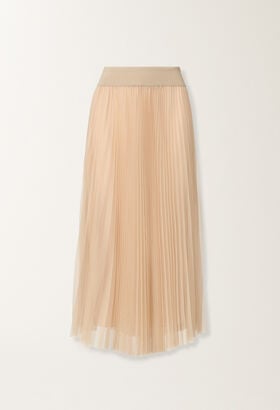 Fabiana Filippi Full tulle skirt, maple BEIGE GND215F426L5480000