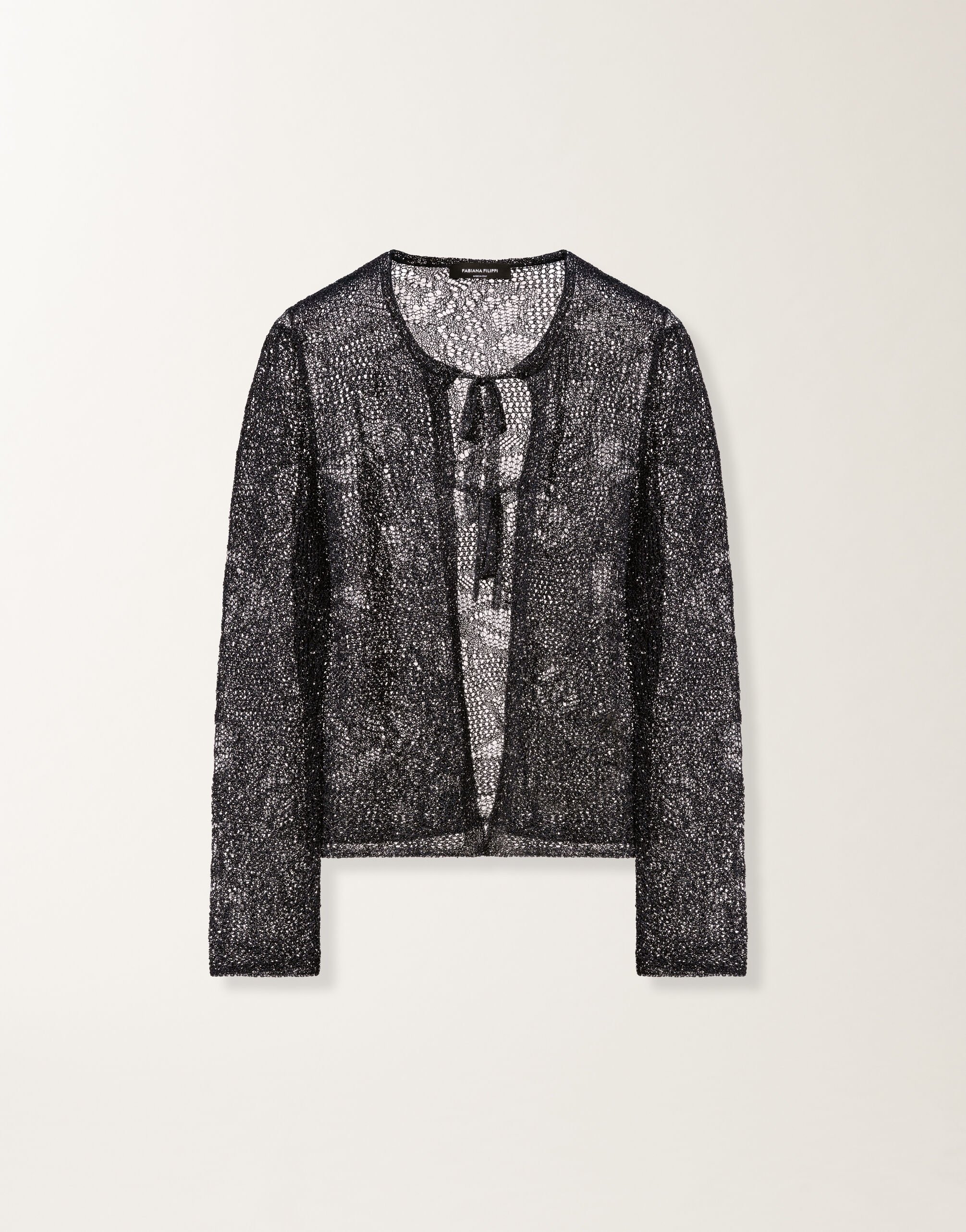 Fabiana Filippi Cardigan en micro-paillettes bleu nuit BLEU NUIT MAD276F509D8640000