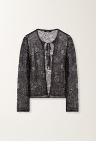 Fabiana Filippi Cardigan en micro-paillettes bleu nuit BLEU NUIT MAD276F509D8640000