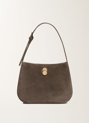 Fabiana Filippi Small Eclissi hobo bag in suede, smoke Grey BGD225A858L8070000