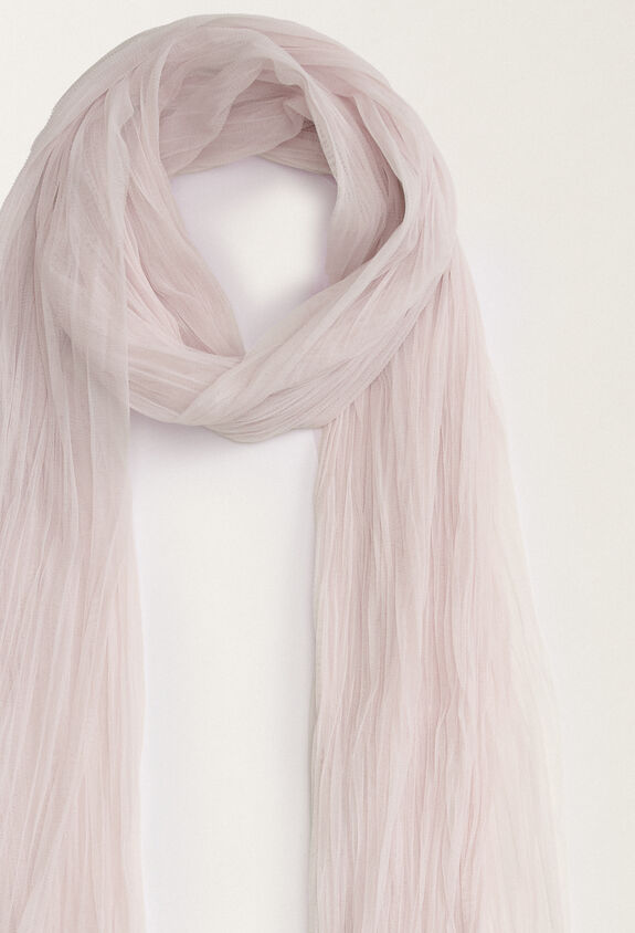 Fabiana Filippi Pleated tulle maxi scarf, mauve LAVENDER SAD275A023L3860000