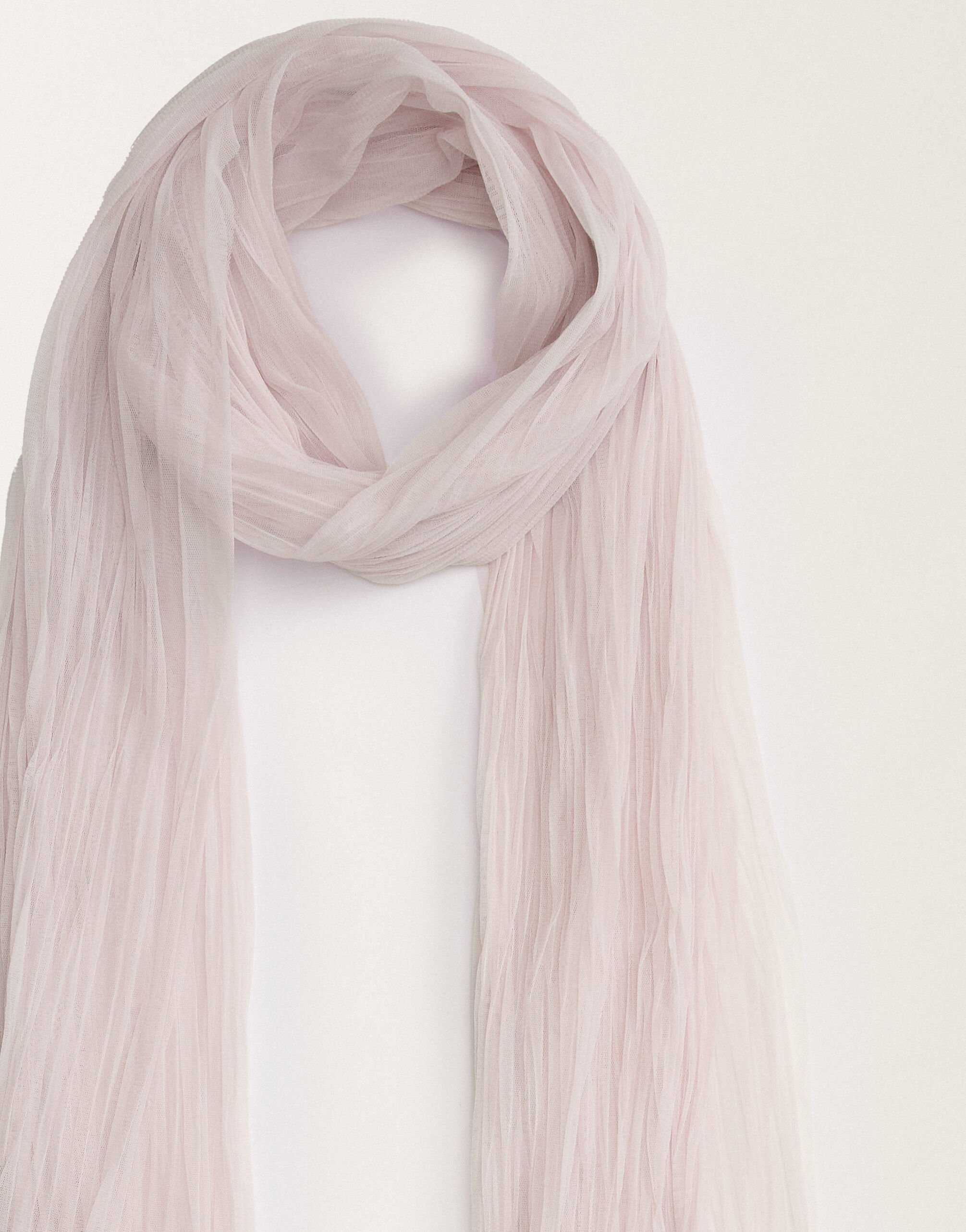 Fabiana Filippi Pleated tulle maxi scarf, mauve LAVENDER SAD275A023L3860000