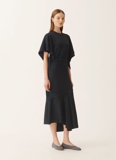 Fabiana Filippi Midi dress in midnight blue enver satin Blue ABD266F187L7800000