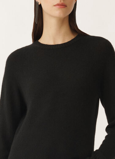 Fabiana Filippi Pullover aus aufgerautem Kaschmir, schwarz SCHWARZ MAD265F031N9000000