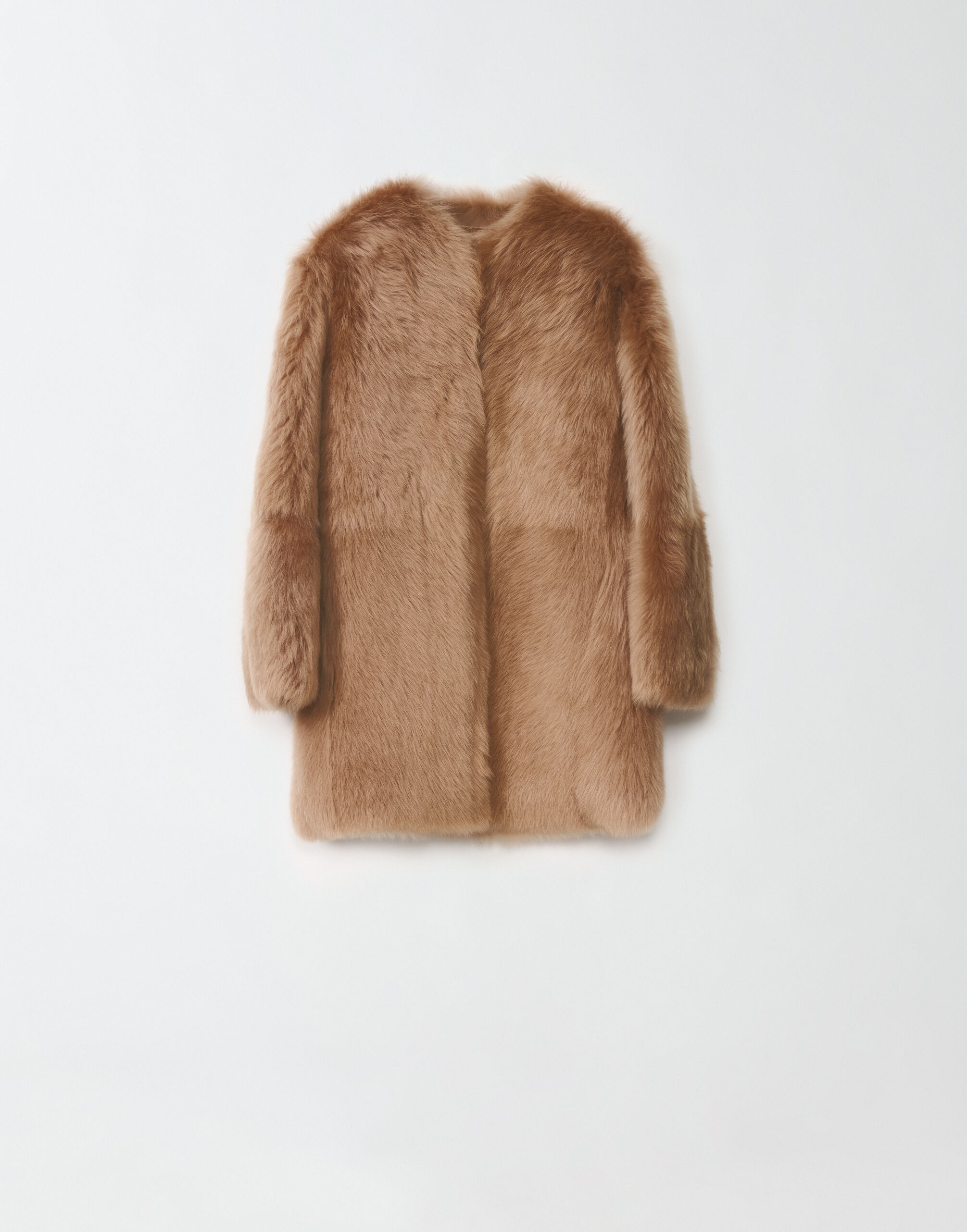 Collarless peacoat store