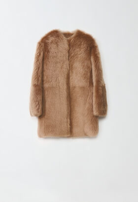 Fabiana Filippi Shearling pea coat, camel YELLOW PLD265F280D7510000