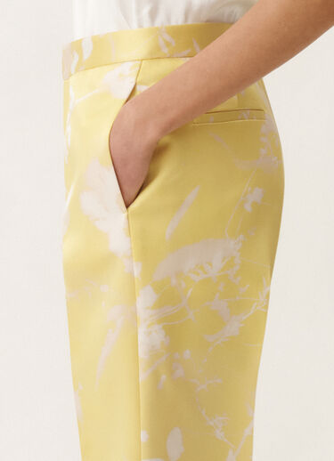 Fabiana Filippi Hose Montefalco aus Seide mit Print Tilia, zedernfarben GELB PAD265F326D8270000