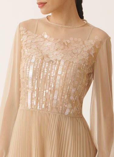 Fabiana Filippi Pleated tulle dress, maple ACER ABD276F645M1970000
